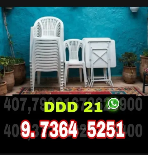 Aluguel de mesas Cadeiras  - Preço Baixo 