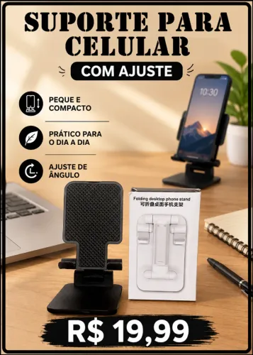 Suporte Para Notebook Tela 15.6 Tablet e Celular, Alumínio e Plástico
