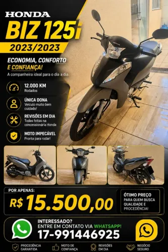 BIZ 125i 2023 - Único dono