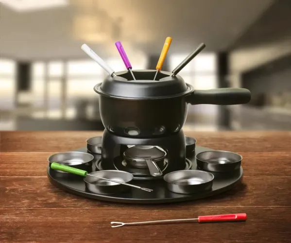 Aparelho fondue completo 6 pessoas