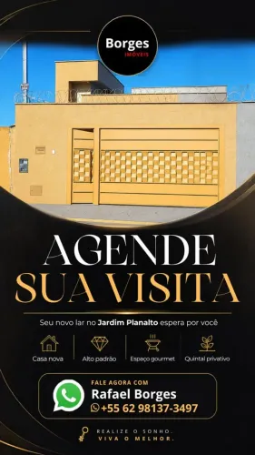 CASA NOVA JARDIM PLANALTO ALTO PADRÃO 3 SUÍTES PLENAS PORCELANATO ILUMINAÇÃO LED AMPLO QUI
