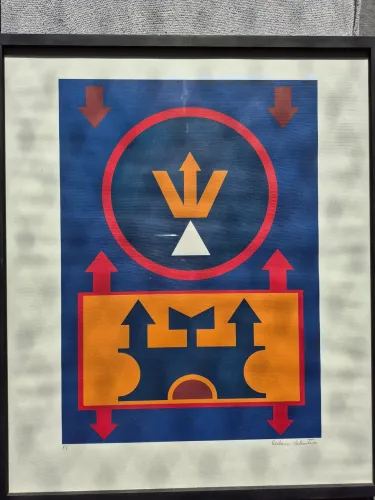 Quadro Serigrafia Rubem Valentim assinada prova do autor super rara 