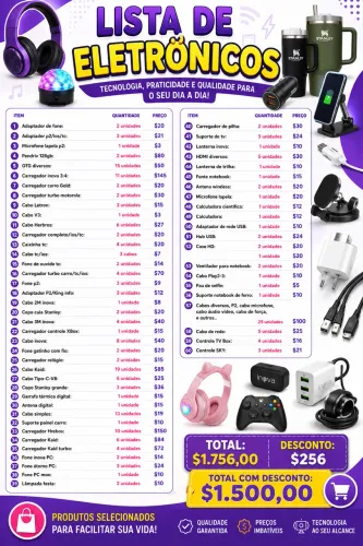 Vendo produto eletrônicos de excelente qualidade