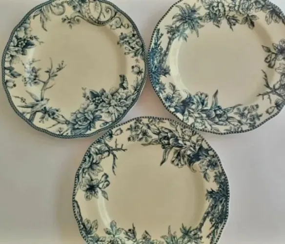 Conjunto Pratos Petrópolis Azul Tânia Bulhões