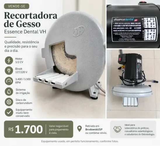 Recortadora de Gesso Essence Dental VH - 1/2 CV