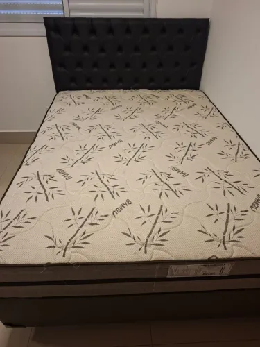 Cama Casal Completa: Box, Colchão e Cabeceira