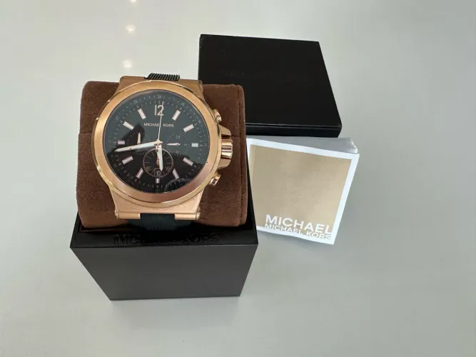 Relógio Michael Kors Dylan MK8184 Original Rose Gold/Preto + Caixa
