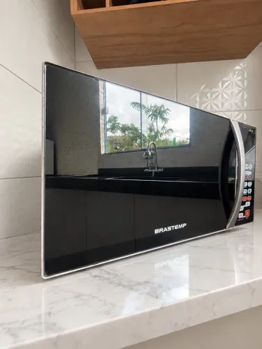 Microondas Espelhado Brastemp 30L Inox C/Grill