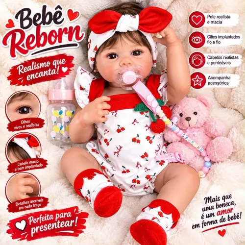 Bebê Reborn Cerejinha R$ 280