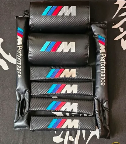 Acessórios motorsport Bmw ( Cabeceiras, Protetor de cinto, e entre bancos) linha ///M.