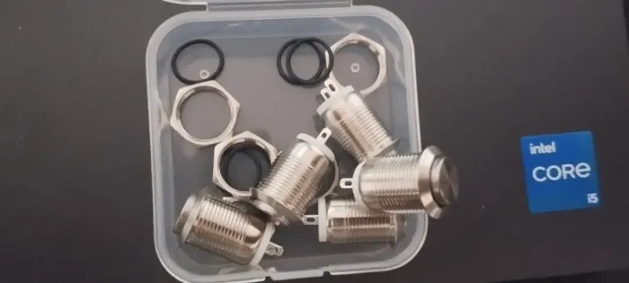 6 peças 12mm interruptor de botão momentâneo 12v botão de alimentação à prova d'água
