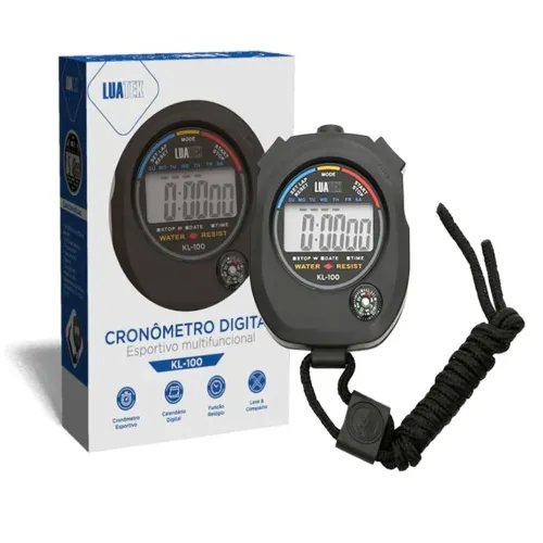 Cronômetro Digital De Mão Esportivo Com Bússola Para Corrida Treino Caminhada