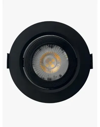Spot Led Dicroica Redondo 5w 3000k  Preto  Nitrolux