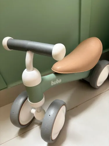 Bicicleta de equilíbrio buba 4 rodas verde infantil