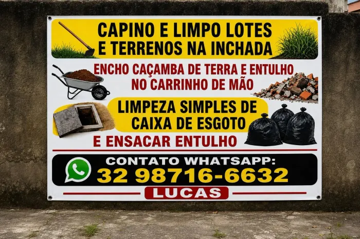 Capino e limpo lotes e terrenos na inchada , contato whatsapp *