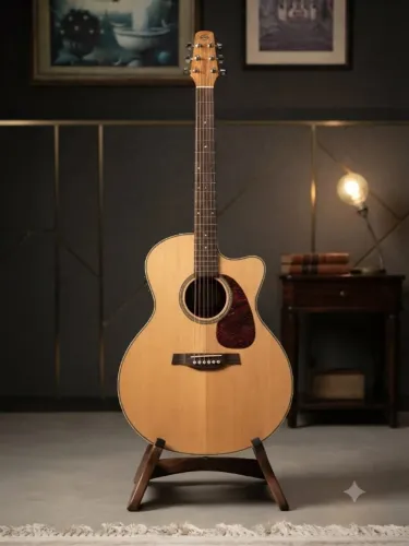 RaríssimViolão Seagull Performer CW Flame Maple HG QIT ? Canadense | Godin | Estado de Nov