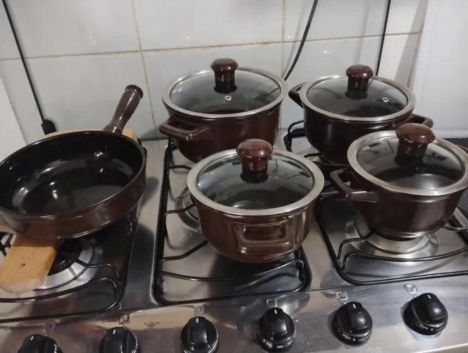 Jogo panelas cerâmica