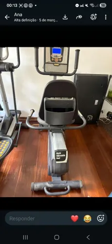 Bicleta ergométrica com encosto nordic track