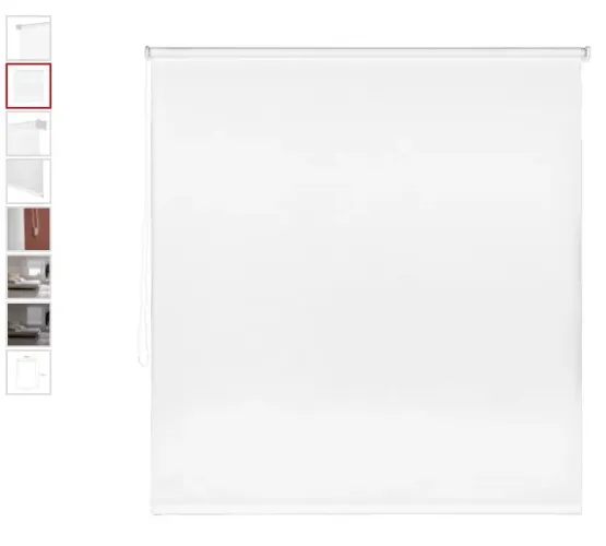 Persiana Corta Luz Rolo em Poliéster 140x170cm Branco - Bianchini