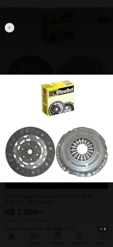 Kit embreagem Cruze LUK 2013 a 2016