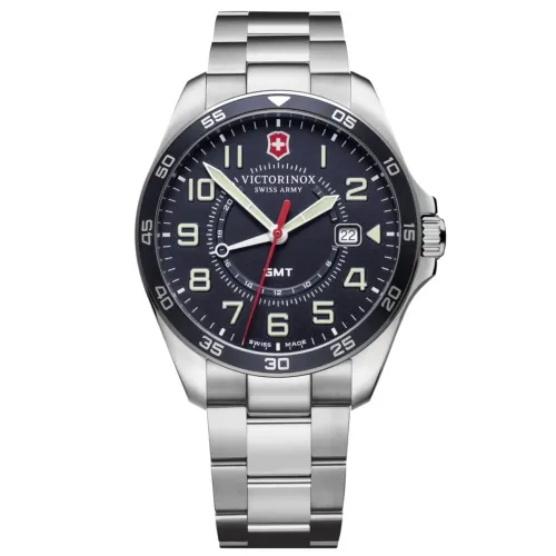 Relógio Victorinox FieldForce Quartzo GMT Azul 42mm 241896