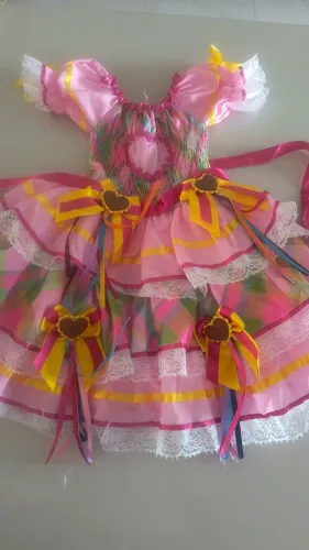 Vestido são João infantil