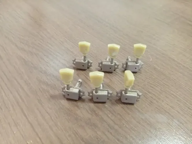 Jogo Tarraxas Gotoh Vintage 3+3 Botão Tulipa Níquel (Made In Japan)