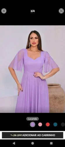 Vestido Festa Lavanda/Lilás 