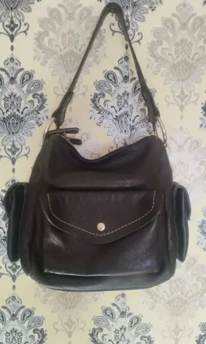 Bolsa Ferri Feminina De Ombro Preta Com Vários Bolsos