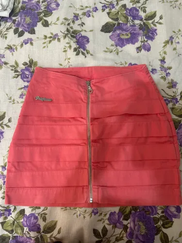 Saia Jeans Rosa