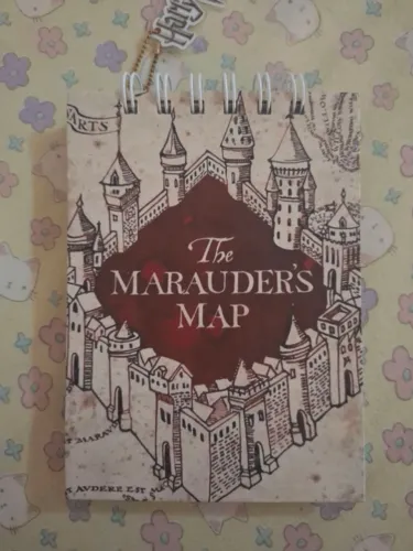 bloco de notas harry potter mapa dos marotos