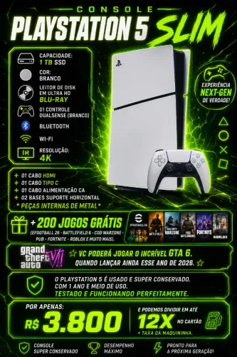 PLAYSTATION 5 SLIM 1 TB DISC EDITION