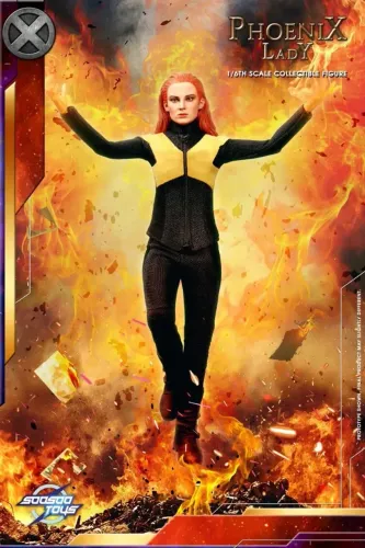 Boneca Phoenix Lady (SST 015) 1/6, Soosootoys, Fênix Negra X-Men: Fênix Negra