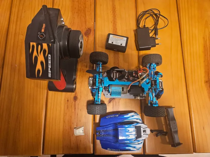 Carro RC GoolRC WLtoys A959 1:18 Escala 2,4 Ghz 4WD 45 KM/H azul