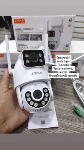 Câmera wi-fi com duas lentes aprova d'água aplicativo