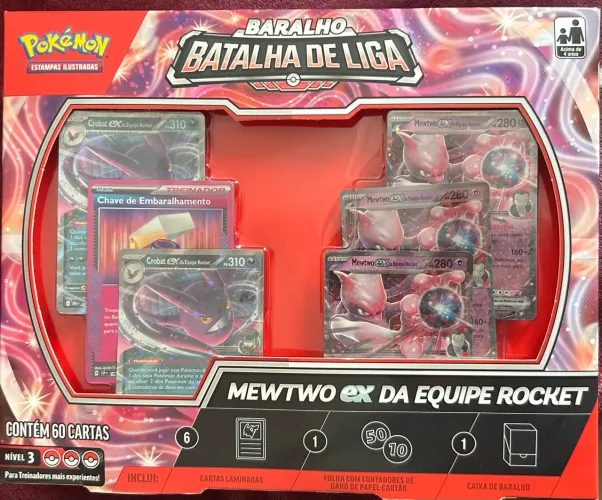 Pokémon - Baralho de batalha mewtwo da equipe rocket