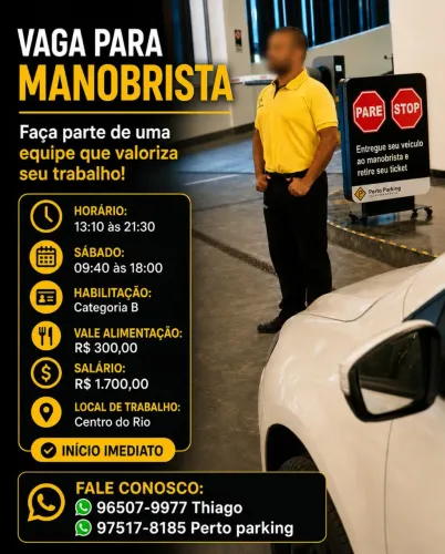 VAGA PARA MANOBRISTA.