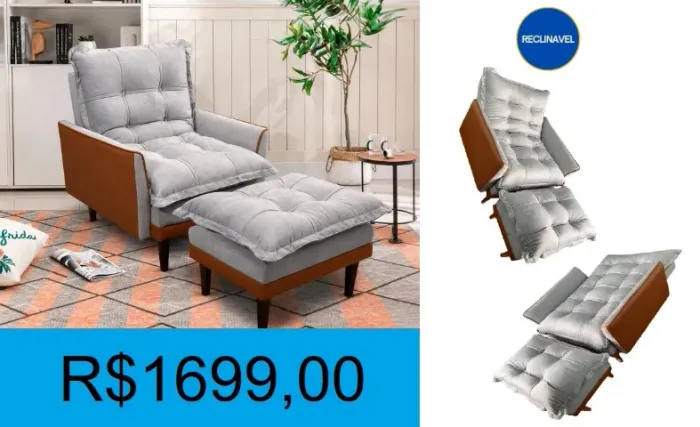 Poltrona estofada de alta linha - temos a pronta entrega