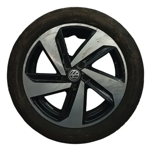 Roda com Pneu Volkswagen Virtus 1.4 TSI 2021 2022 Aro 17 Preto 205/50