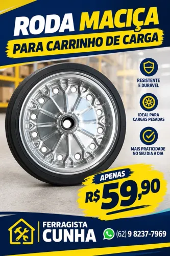 Roda maciça para carrinho de carga
