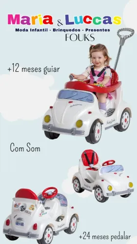 FUSCA PEDAL E DE EMPURRAR COM HASTE