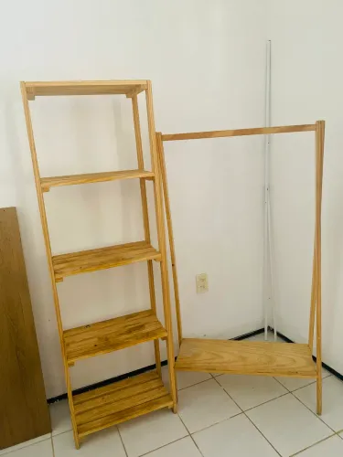 Kit arara e prateleiras de mdf rústico
