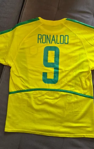 Camisa brasil 2002 Infantil G nike original seleção brasileira campeã