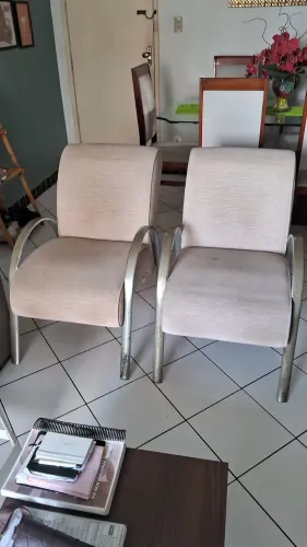 Cadeiras de sala para decoração de ambiente (conjunto com 2)