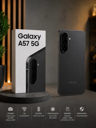 A57 *256gb* Cinza NOVO! c/ caixa e nota fiscal