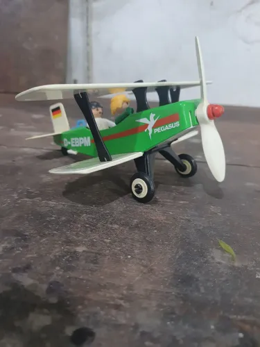Playmobil avião anos 80 verde