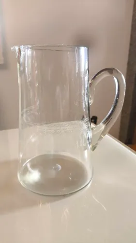 Jarra de Vidro Vintage Gravada