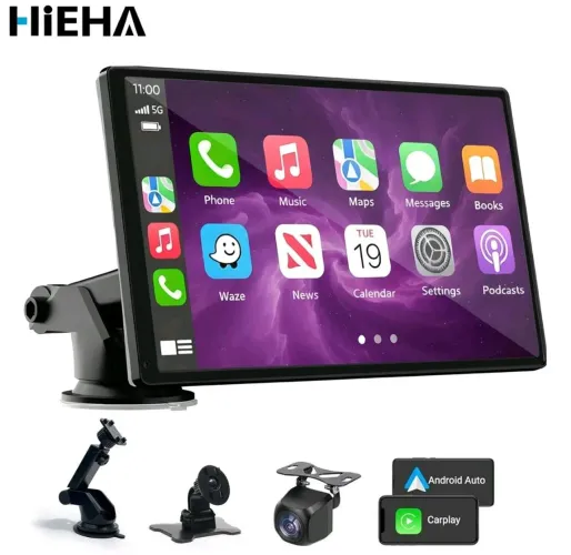 Tela touch carplay sem fio de 7 polegadas para carro 