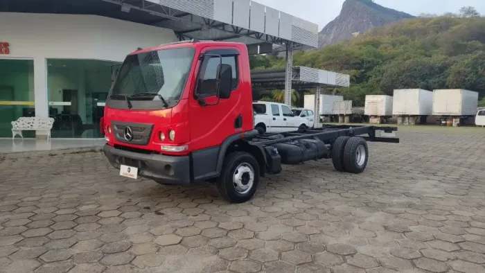 mercedes benz accelo 1016, ano 2014/2014, vermelho, chassi