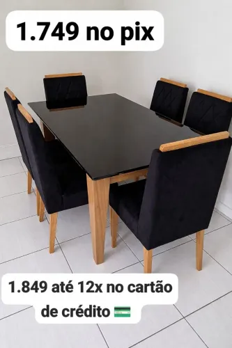 Mesa de jantar com 6 cadeiras /// entrega grátis